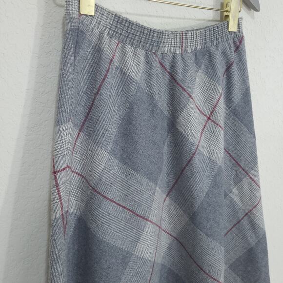 Vintage Skirt Blair Womens Small Wool Blend Vintage Plaid A Line Knee length - Picture 8 of 11